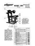 Norton Clipper Masonry Saws - Owners Manual / Parts List
