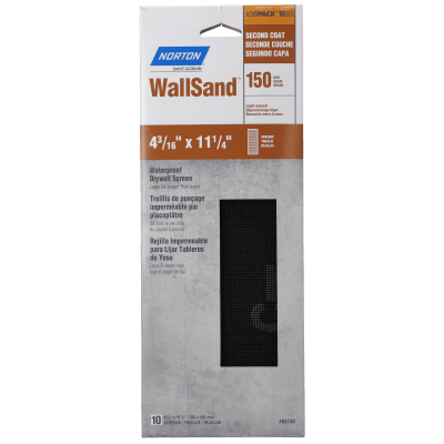Norton WallSand Waterproof Drywall Screen - 4-3/16 x 11-1/4 Cut Sheet Job Pack