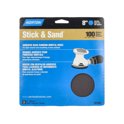 Norton MultiSand Stick & Sand Disc - 8" Aluminum Oxide Cloth Discs - C100
