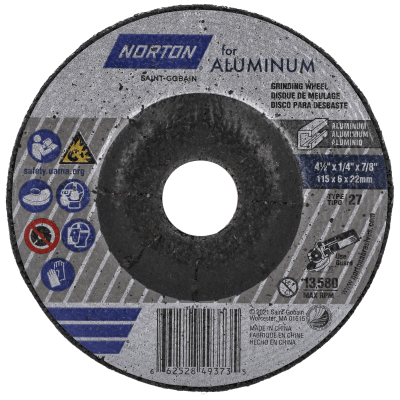 Norton ALUMINUM A20P Aluminum Oxide Depressed Center Wheel - Type 27