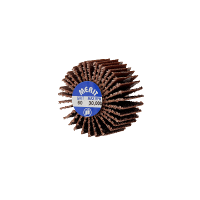 Merit High Performance Ceramic Alumina / Aluminum Oxide Mini Flap Wheel with 1/4”-20 Thread