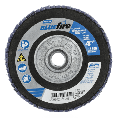 Norton Charger R822 Zirconia Alumina Flap Disc - Type 27 Fiberglass Back Plate