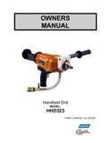 Norton Clipper Core Drill - Owners Manual / Parts List