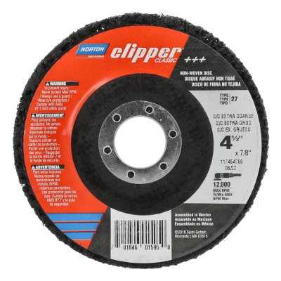 Norton Clipper Classic Rapid Strip Disc - Type 27 Extra Coarse Non-Woven