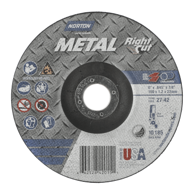Norton Metal RightCut Depressed Center Wheel - Type 27/42