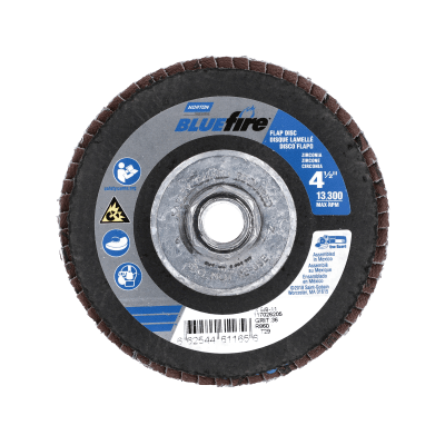 Norton BlueFire R860 Zirconia Alumina Flap Disc - Type 29 Conical Fiberglass Back