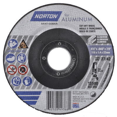 Norton ALU Depressed Center Wheel for Cutting - Type 27/42