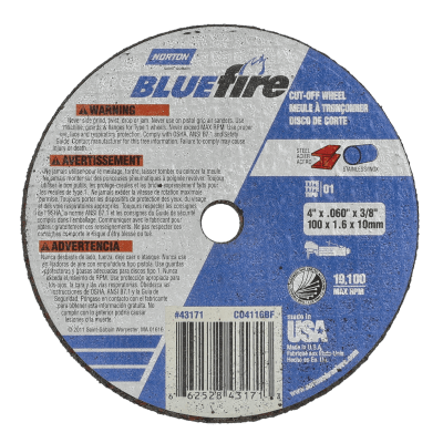 Norton BlueFire Small Diameter Cut-off Wheel - Type 01