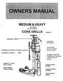 Norton Clipper Core Drill - Owners Manual / Parts List