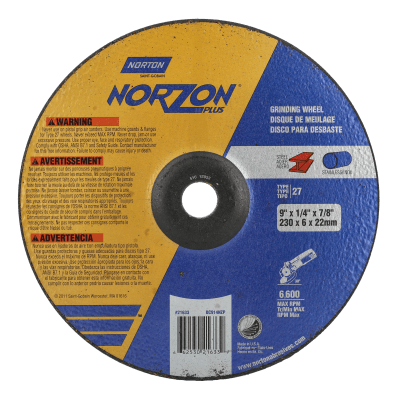 Norton NorZon Plus Depressed Center Wheels - Type 27 Grinding