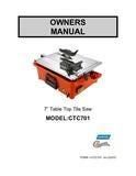 Norton Clipper Tile Saw - Owners Manual / Parts List