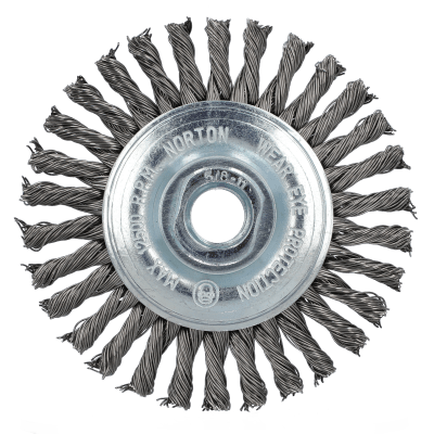Norton Clipper Classic Twist Knot Wire Wheel Brush - Stainless Steel