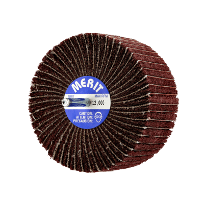 Merit A/O Interleaf Flap Wheels - with 1/4” Steel Shank - Fine Grit