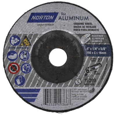 Norton ALUMINUM A20P Aluminum Oxide Depressed Center Wheel - Type 27
