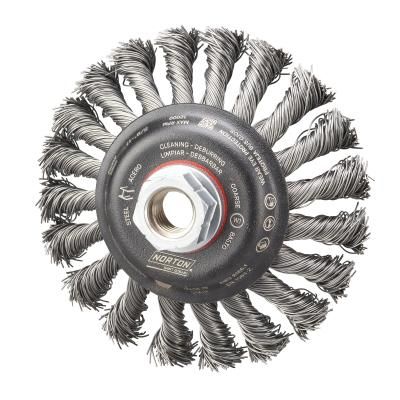 Norton BlueFire Twist Knot Wire Saucer Cup Brush - for Carbon, Non-Abrasive Products, Wire Brushes