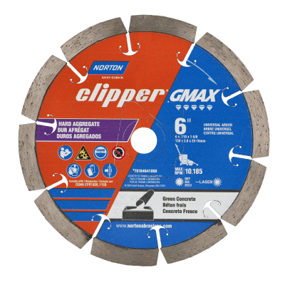 Norton Clipper GMAX Segmented Rim Green Concrete Walk-Behind Saw