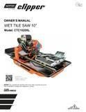 Norton Clipper Tile Saw - Owners Manual / Parts List