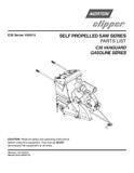 Norton Clipper Walk-Behind Saw - Owners Manual / Parts List