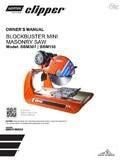 Norton Clipper Masonry Saws - BBM Series Owners Manual - Rev 2025
BBM307 & BBM158