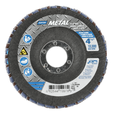 Norton Metal Zirconia Alumina Flap Disc - Type 29 Conical Fiberglass Back