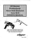 Norton Clipper Core Drill - Owners Manual / Parts List