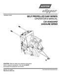 Norton Clipper Walk-Behind Saw - Owners Manual / Parts List