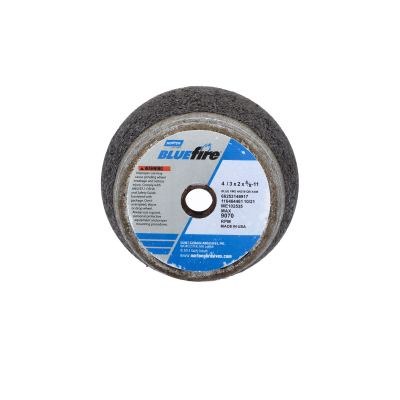 Norton BlueFire Portable Snagging Wheel - Type 11 Flaring Cup with Steel Back