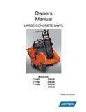 Norton Clipper Walk-Behind Saw - Owners Manual / Parts List