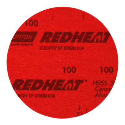 Norton Red Heat H955 Edger Disc - Hook and Loop