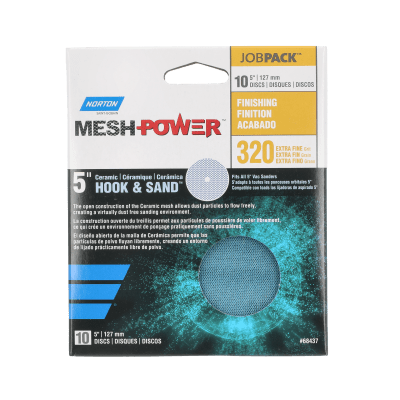 Norton MeshPower Hook & Sand Mesh Discs - 5" - P320 - Job Pack