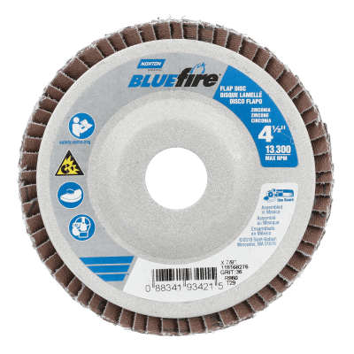 Norton BlueFire Zirconia Alumina Flap Disc - Type 29 Aluminum Backing Plate