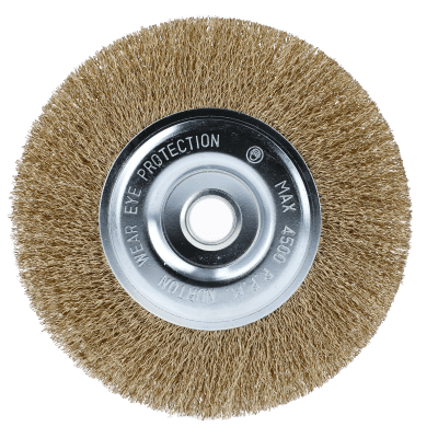 Norton Clipper Classic Crimped Wire Bench Wheels - Brass