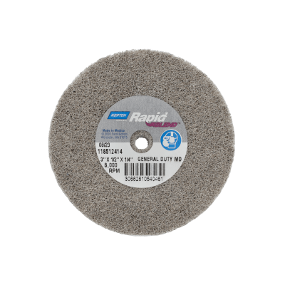 Norton Rapid Blend General Duty Deburring Unified Wheel - 3 x 1-2 x1-4 in