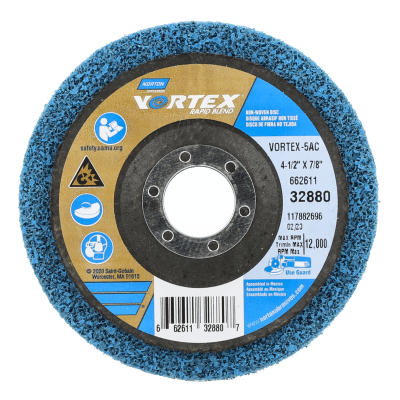 Norton Vortex Rapid Blend Aluminum Oxide Non-Woven Depressed Center Disc -  Aggregate Coarse Grit