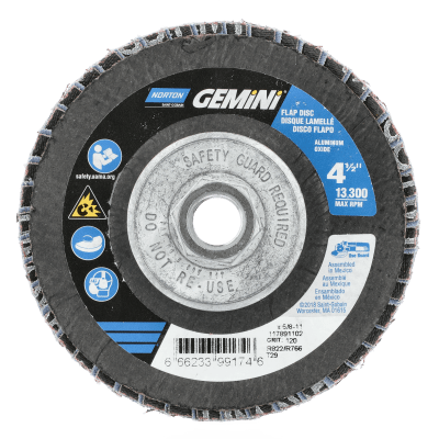 Norton Gemini R766 Aluminum Oxide Flap Disc - Type 29 Conical Fiberglass Back