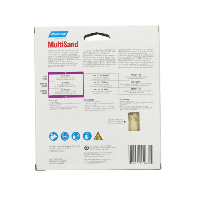 Norton MultiSand Hook & Sand Paper Disc - 6" x 6 Hole Job Pack