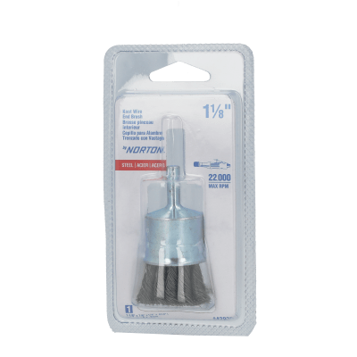Norton By Norton Carbon Steel Knot Wire  End Brush - 1 1/8"