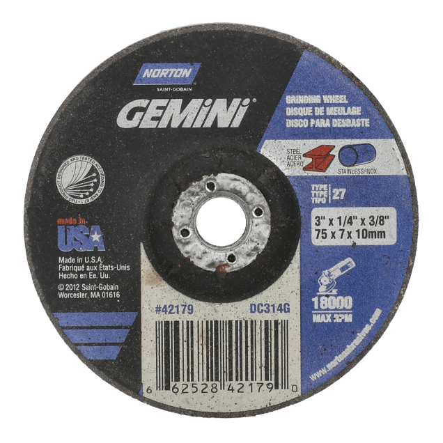 Norton Gemini Depressed Center Wheel - Type 27