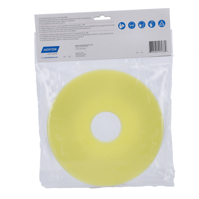 Norton Back-up Pad for 9inWallSand Hook & Loop Paper Discs - Packaged