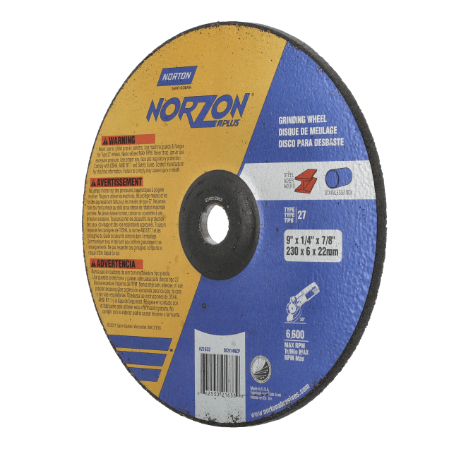 Norton NorZon Plus Depressed Center Wheels - Type 27 Grinding