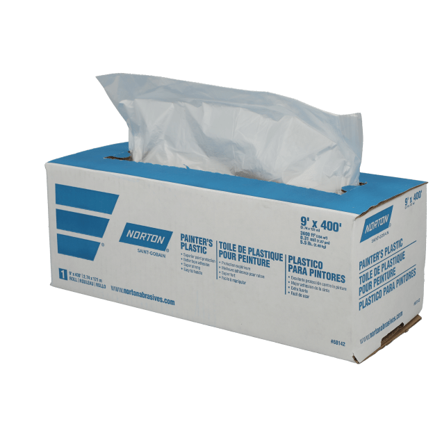 Norton HDPE High Density Plastic Sheeting - 9' x 400' -  31 mil. - Clear