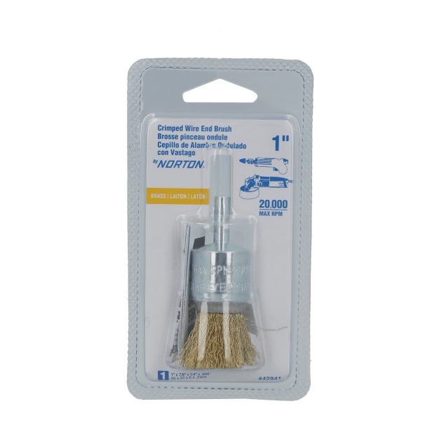 Norton By Norton Crimped wire End Brush - 1" - Brass