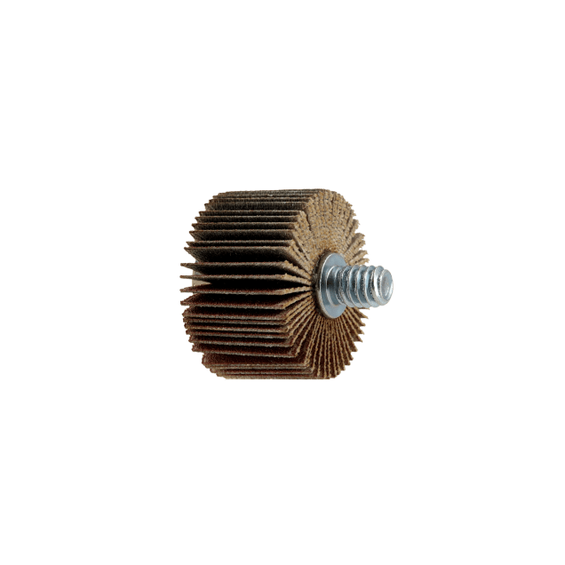 Merit Aluminum Oxide Fine Grit Mini Flap Wheel with Steel Shank