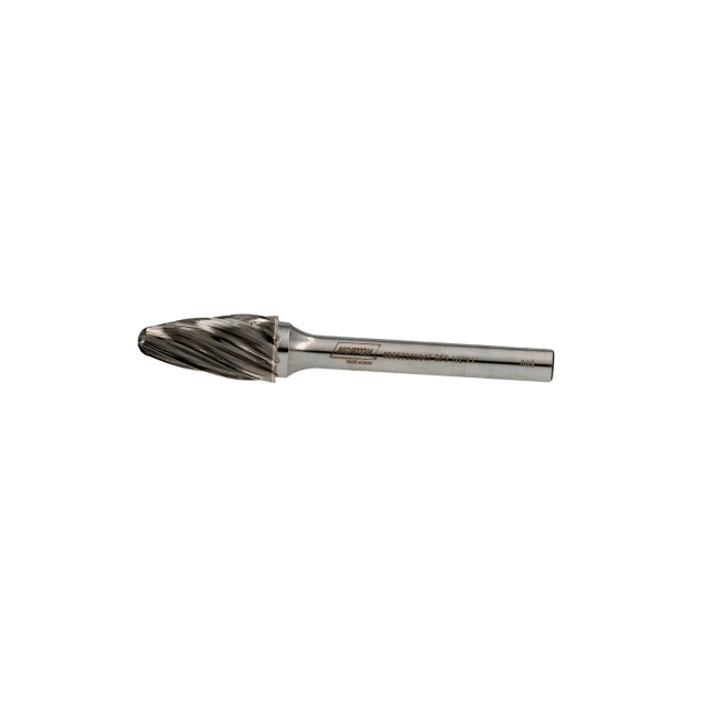 Norton Carbide Burr - Single-Cut Style - SF - Ball-Nosed Tree - For Aluminum and Non-Ferrous Materials