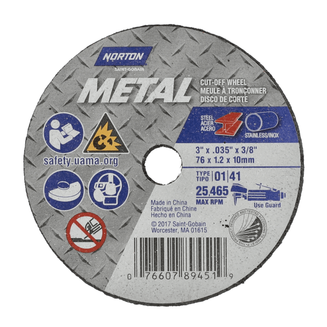 Norton Metal Cut-off wheel - 3 X.035 X3 8 -T41