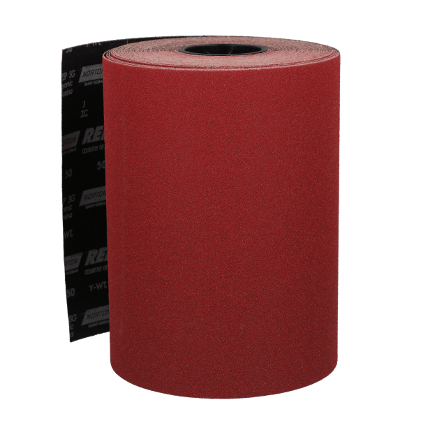 Norton Red Heat Ceramic Alumina Cloth Roll - 12" x 25 YD - P100