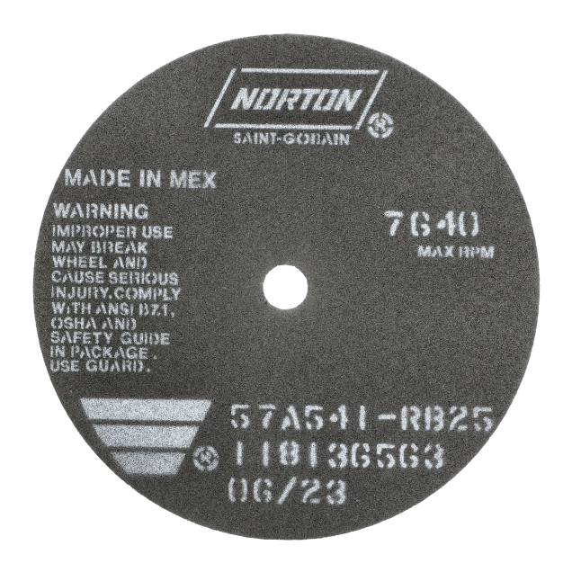 Norton Toolroom Reinforced Cut-off Wheel - Type 01 - 6 X 116 X 12