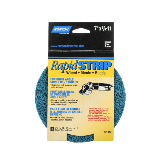 Norton Rapid Strip Non-Woven Depressed Center Wheel - 7"