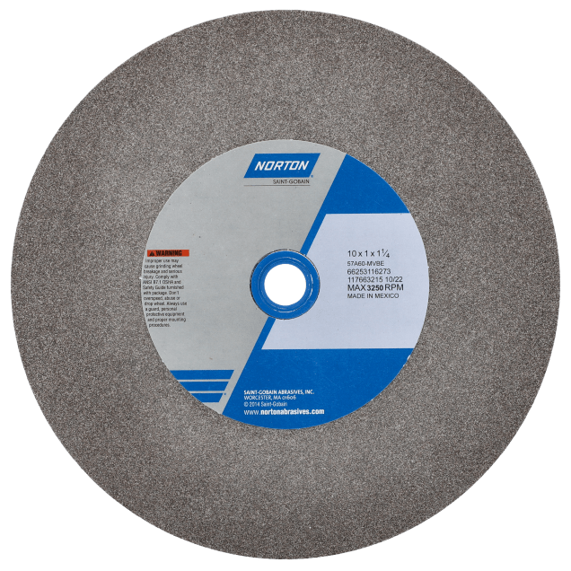 Norton 57A Brown Aluminum Oxide Bench and Pedestal Wheel - Type 01