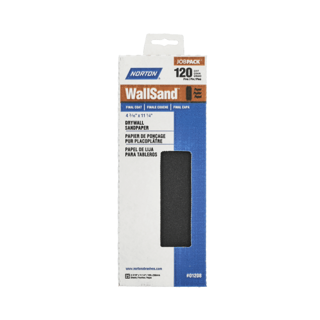 Norton WallSand Drywall Sandpaper Sheet - 4 3/16 x 11 1/4 - P120